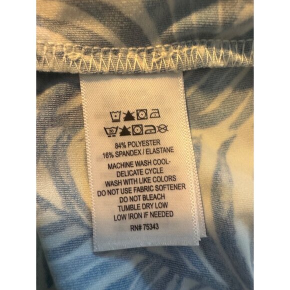 Tommy Bahama Golf Polo Size Small NWT UPF 50 Blue Print Collared 1/4 Zip Sleevel - Picture 7 of 10